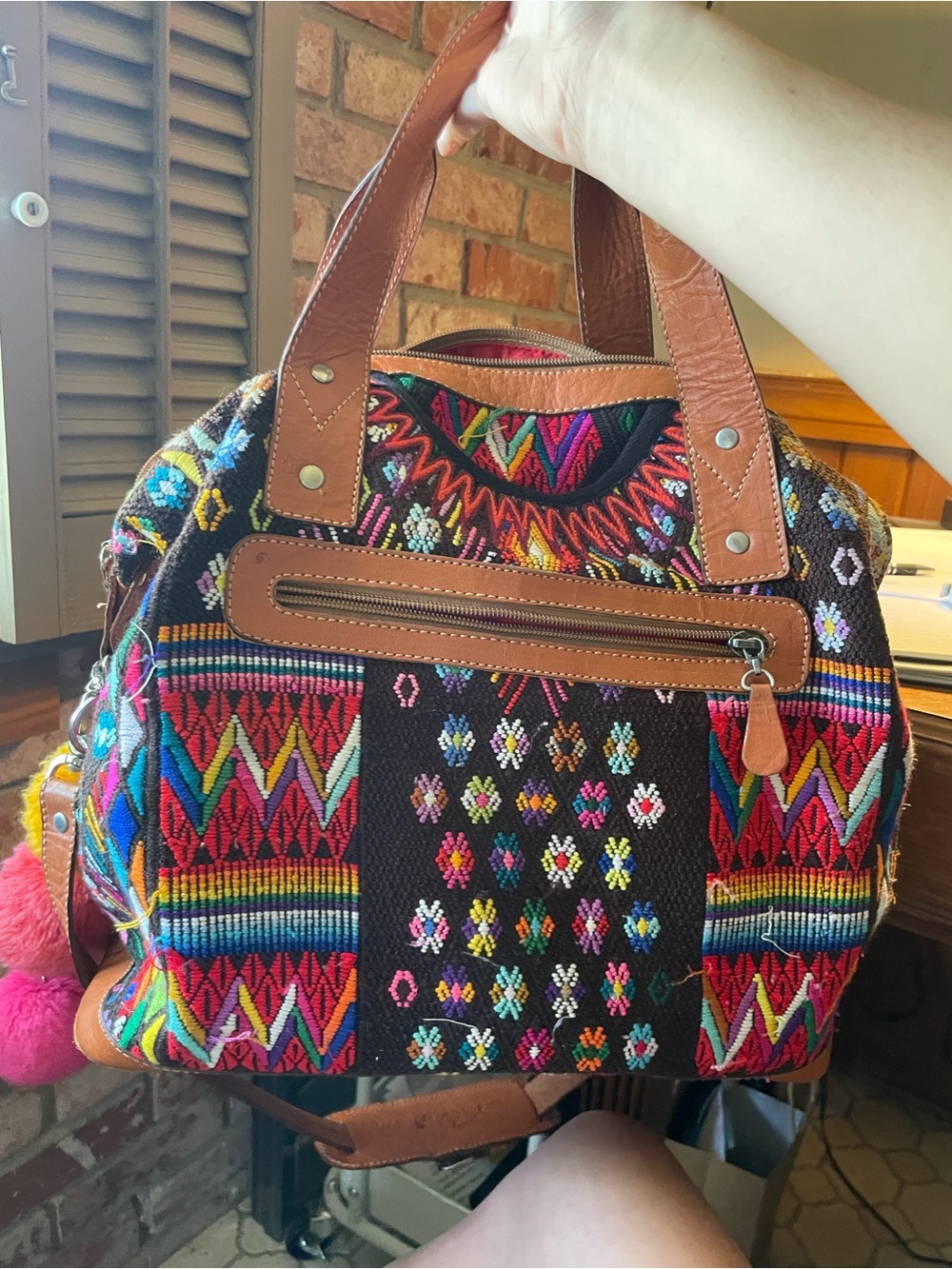NENA & CO Boho Multicolor Embroidered Women's Tote Bag